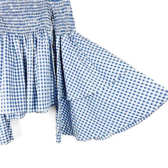 Caroline Constas Appolonia Plaid Off the Shoulder Smocked Top - Picture 12 of 16
